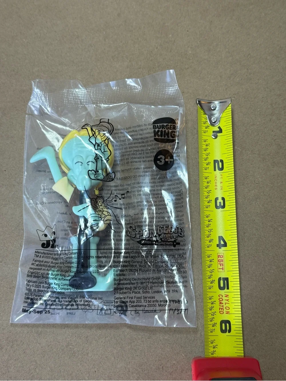Burger King 2025 The SpongeBob Movie Search for SquarePants Squidward Toy NWT